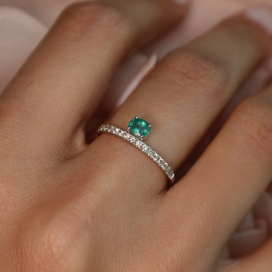 Ally Emerald Diamond Ring - Psylish