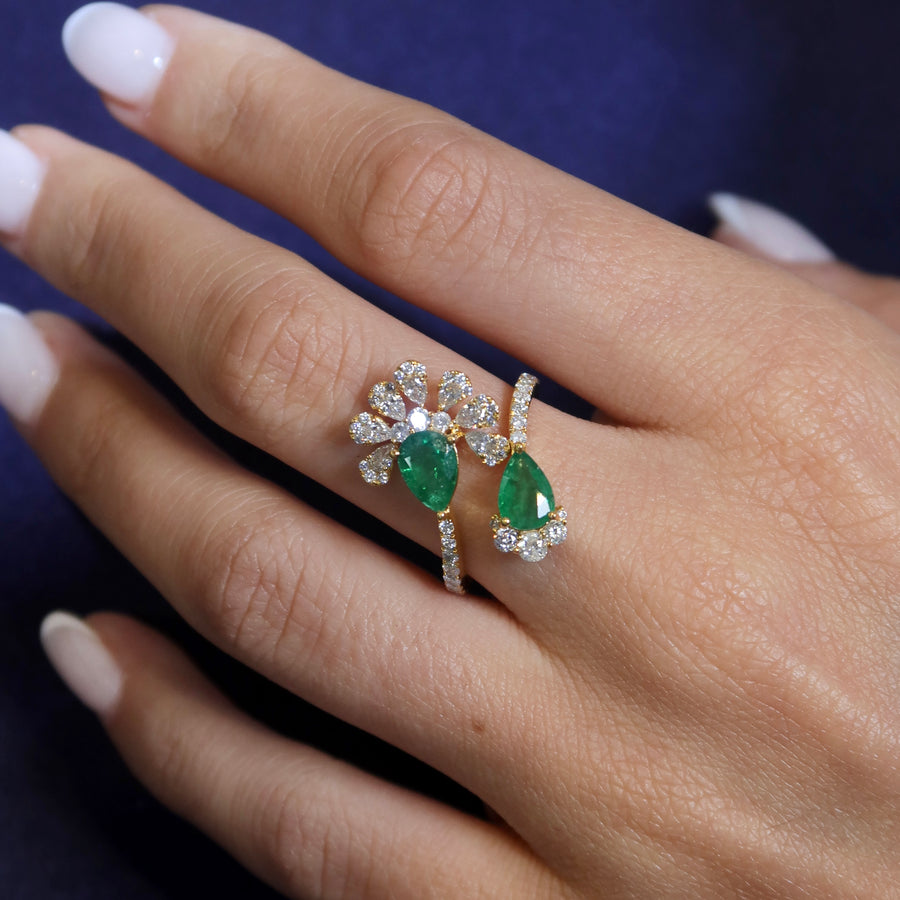 Lumi Double Emerald Ring