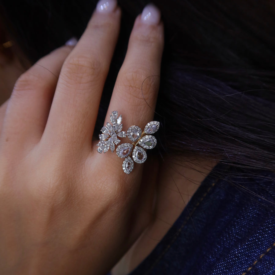 Elara White Sapphires Diamond Ring