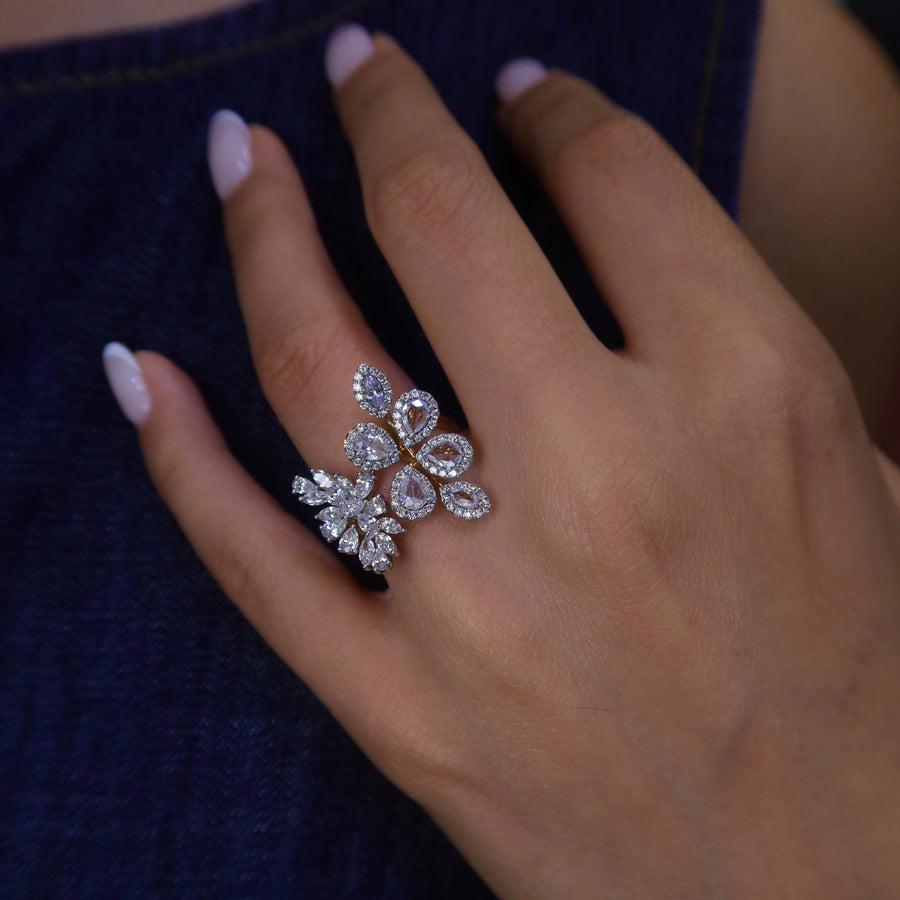 Elara White Sapphires Diamond Ring