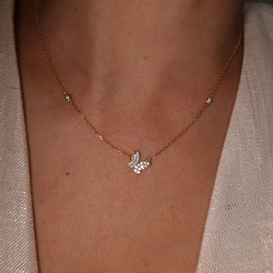Flutter Diamond Necklace - Psylish