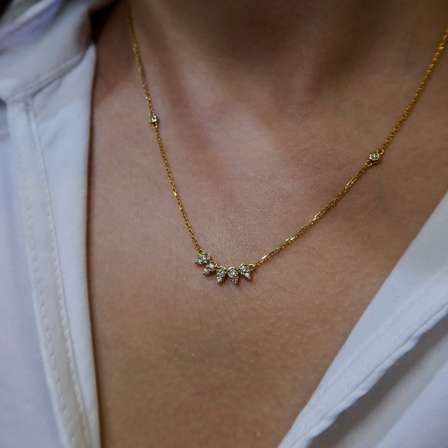 Crane Curve Diamond Necklace
