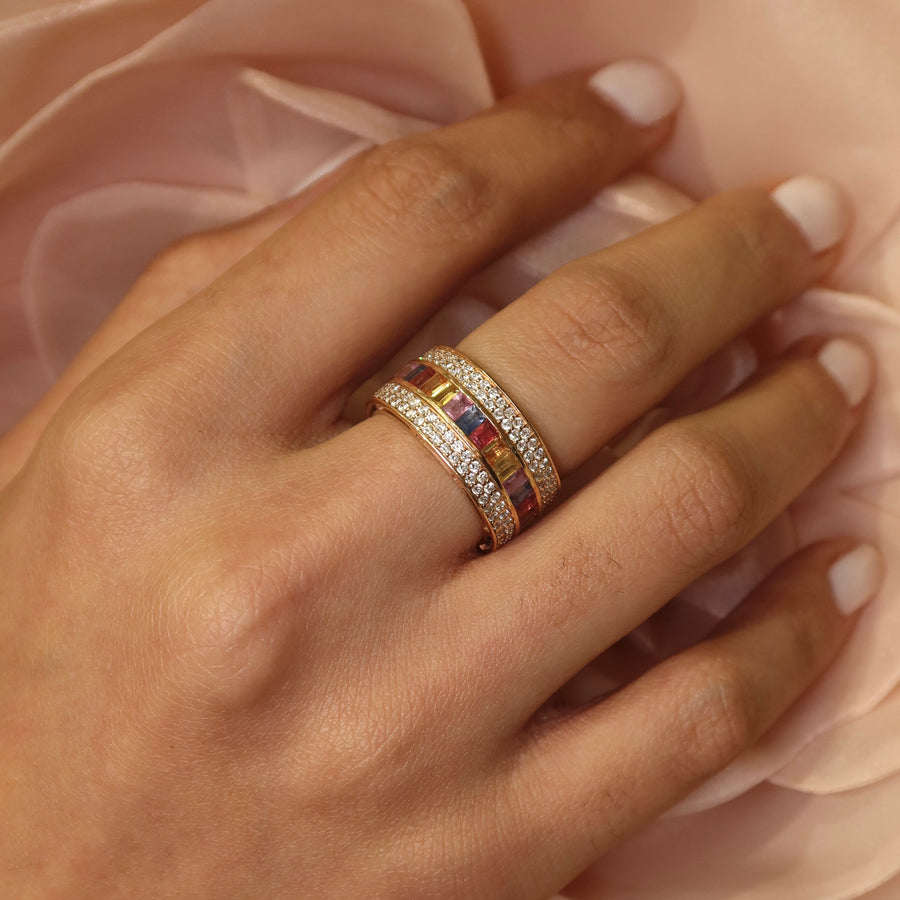 Rainbow Rae Sapphire Ring - Psylish