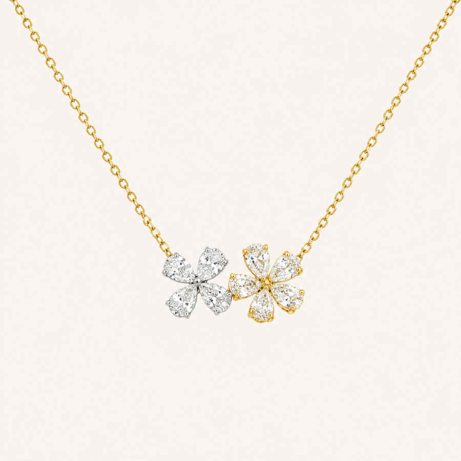 Anne Fleur Deux Diamond Necklace - Psylish