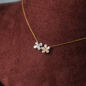 Anne Fleur Deux Diamond Necklace - Psylish