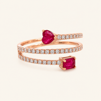 Aviva Ruby Diamond Ring - Psylish