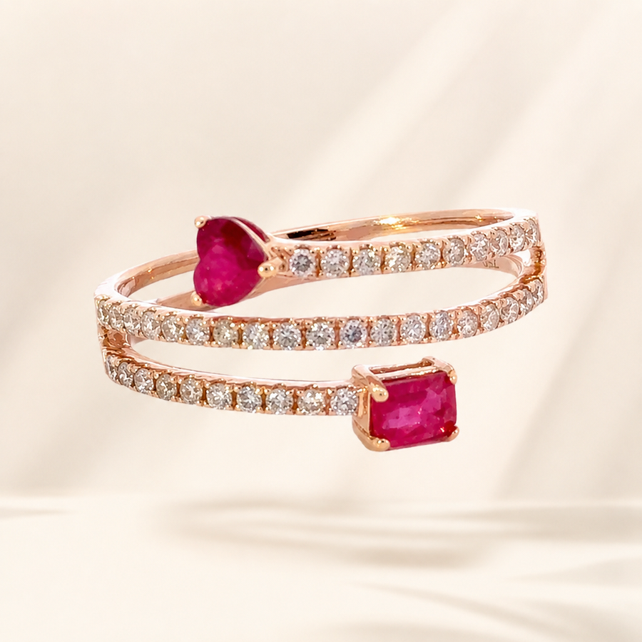 Aviva Ruby Diamond Ring - Psylish