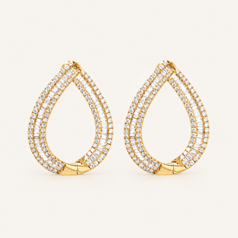 Blake Diamond Yellow Gold Hoops