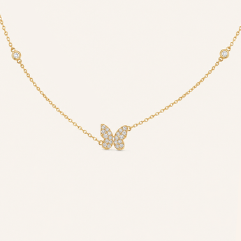 Butterfly Diamond Necklace - Psylish