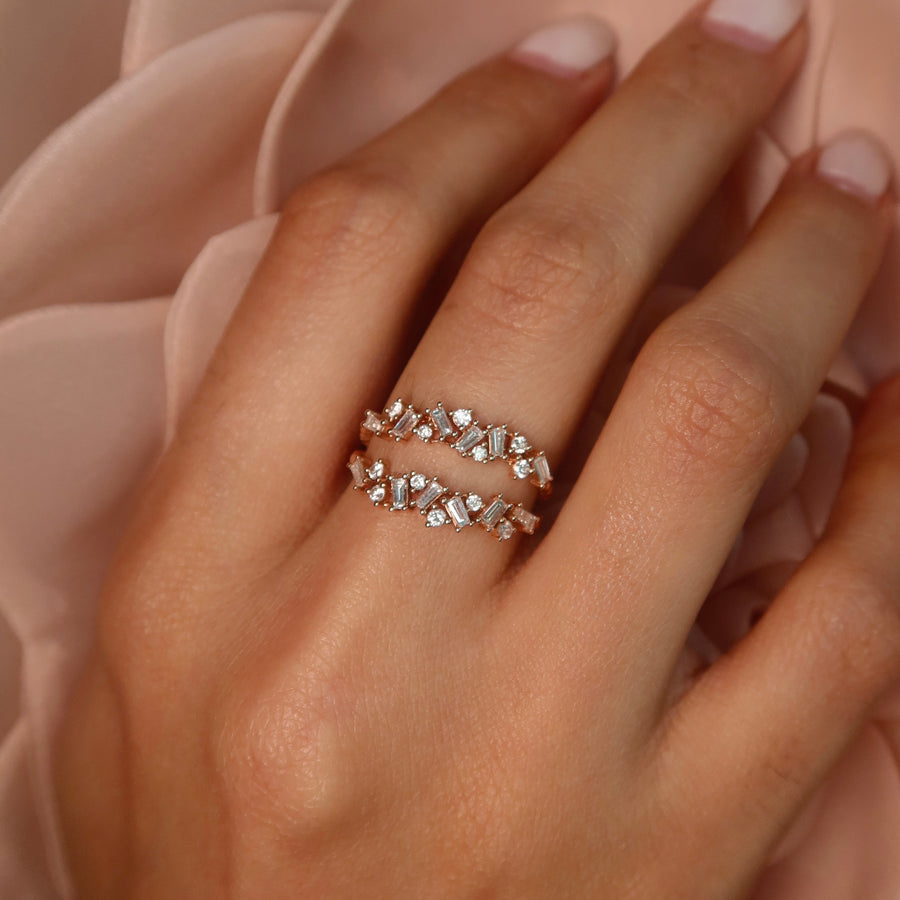 Double Baguette Diamond Ring - Psylish