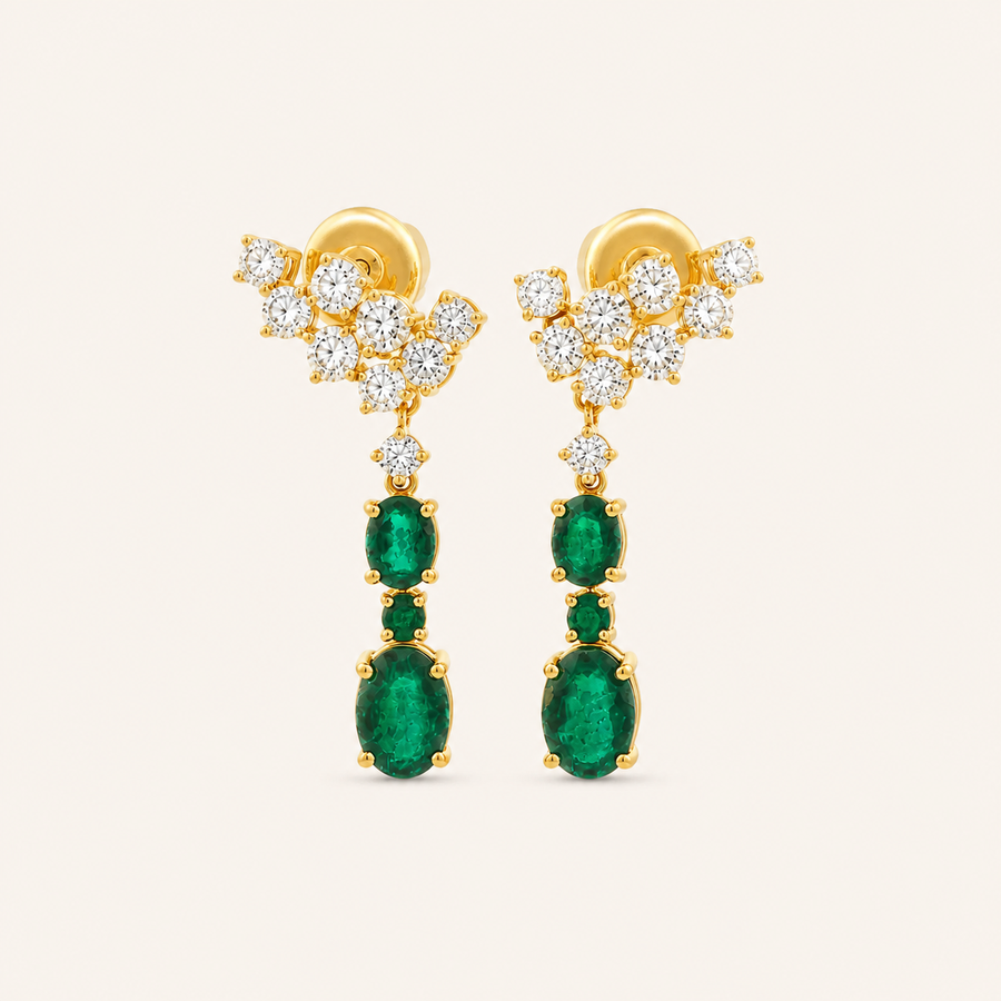 Jade Emerald Earrings - Psylish