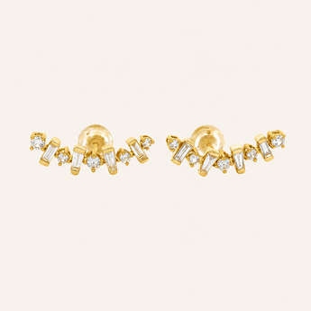 Rian Diamond Crawler Earrings - Psylish