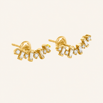 Rian Diamond Crawler Earrings - Psylish