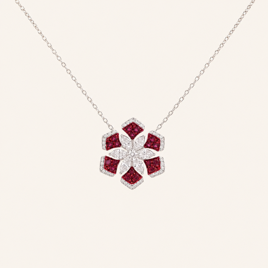 Chloe Ruby Diamond Necklace - Psylish