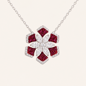 Chloe Ruby Diamond Necklace - Psylish