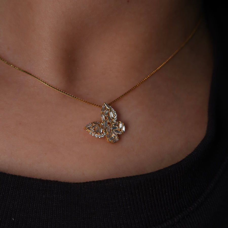 Skye Butterfly Diamond Necklace - Psylish