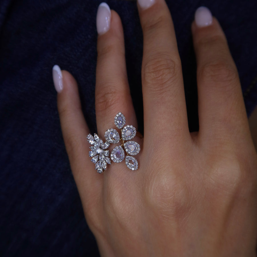 Elara White Sapphires Diamond Ring