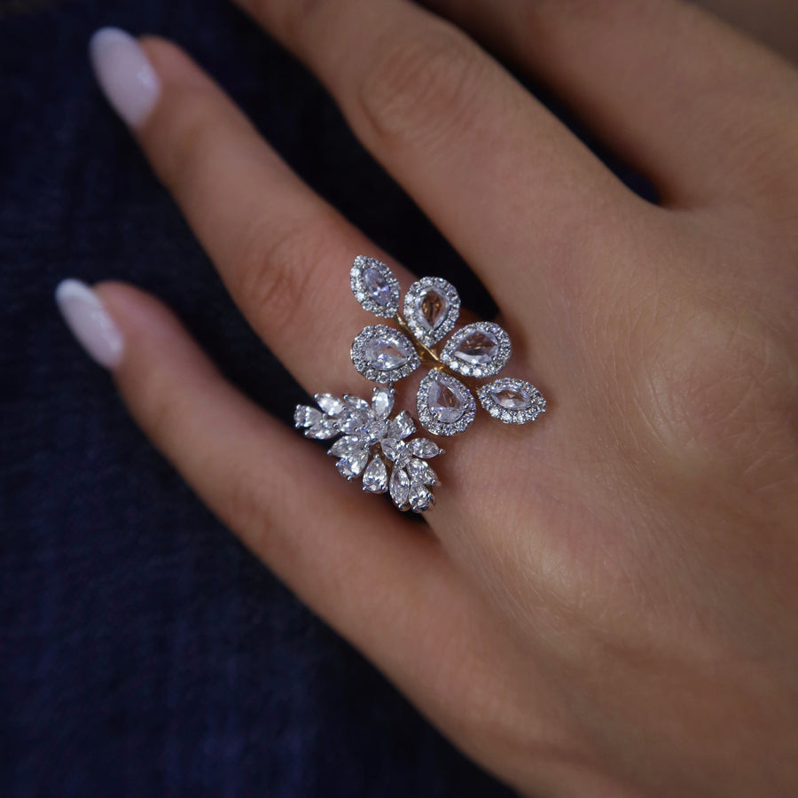 Elara White Sapphires Diamond Ring