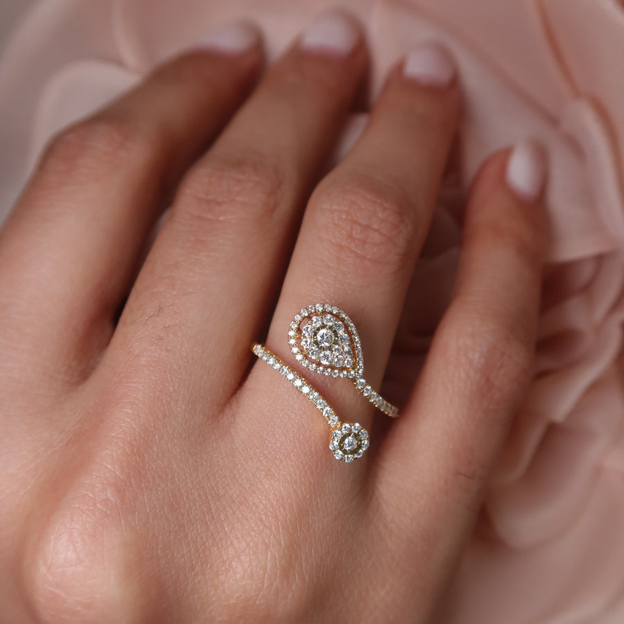 Danni Pear Diamond Ring - Psylish