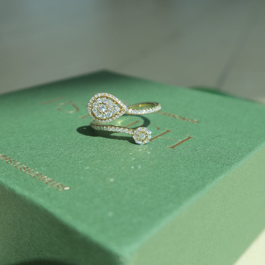 Danni Pear Diamond Ring - Psylish