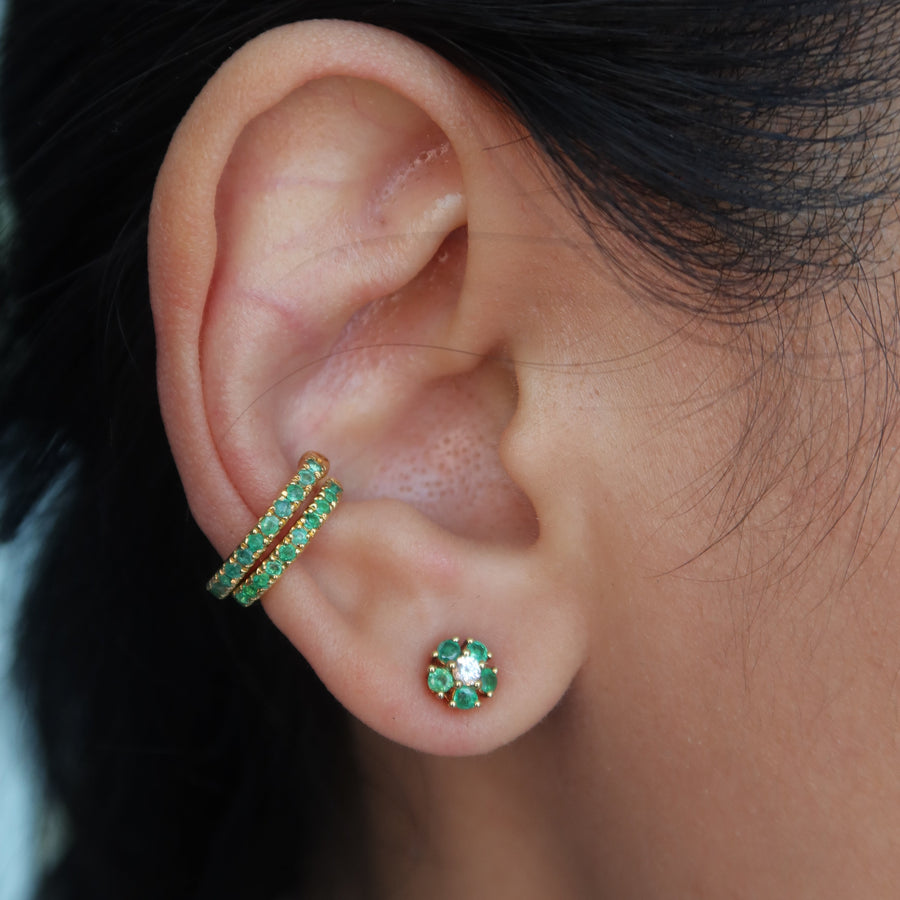 Dia Emerald Ear Cuff - Psylish