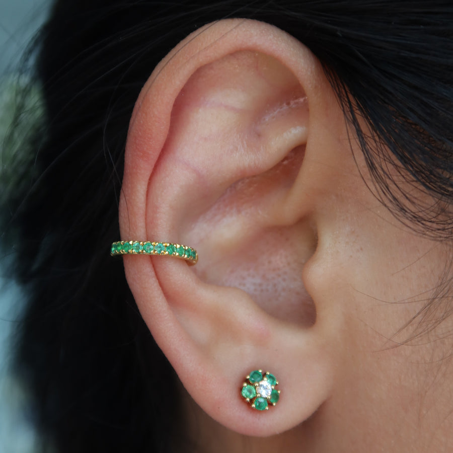 Dia Emerald Ear Cuff - Psylish