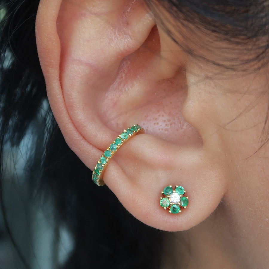 Dia Emerald Ear Cuff - Psylish