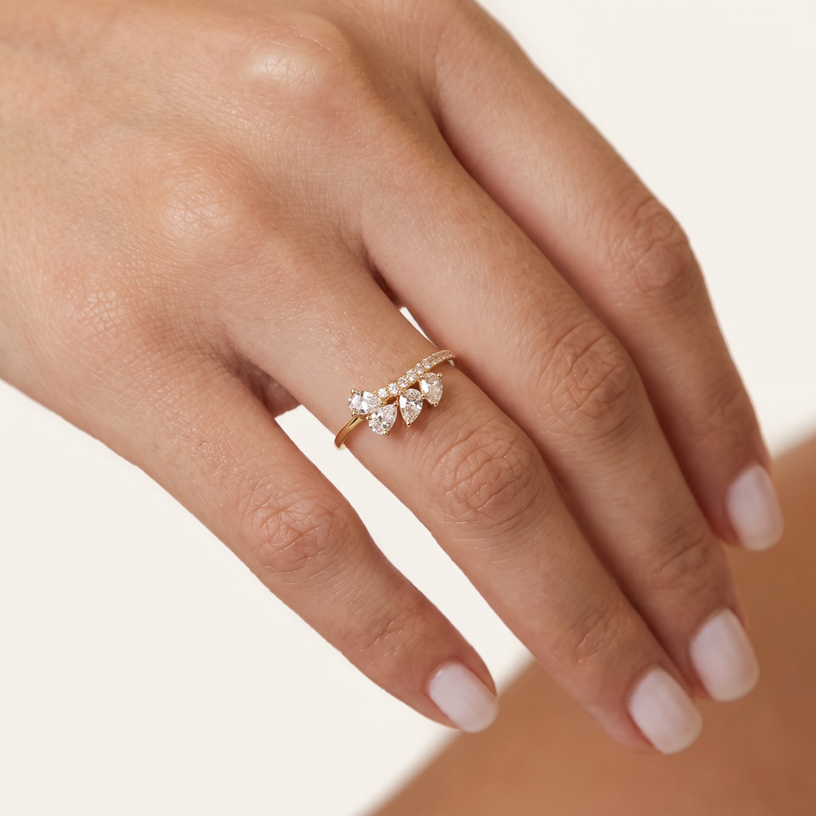Drew Diamond Ring On Hand