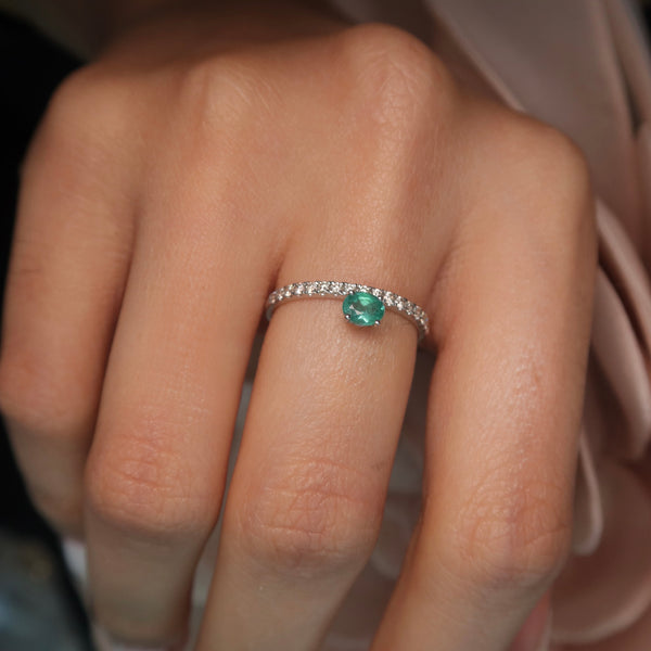 Ally Emerald Diamond Ring - Psylish
