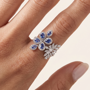 Elara Tanzanite White Gold Diamond Ring