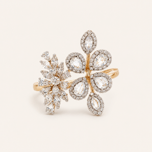 Elara White Sapphires Diamond Ring - Psylish