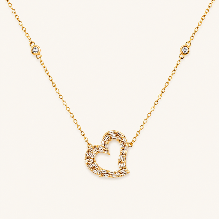 Emma Heart Diamond Necklace - Psylish
