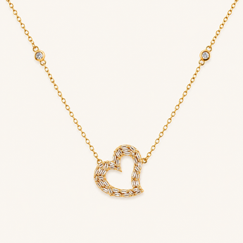 Emma Heart Diamond Necklace - Psylish