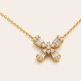 Fiori Butterfly Diamond Necklace - Psylish