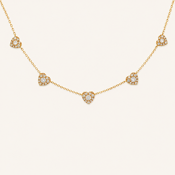 Five Hearts Diamond Necklace - Psylish