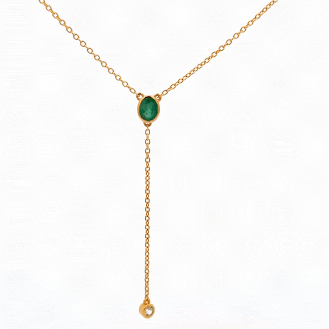 Gemma Emerald Necklace - Psylish