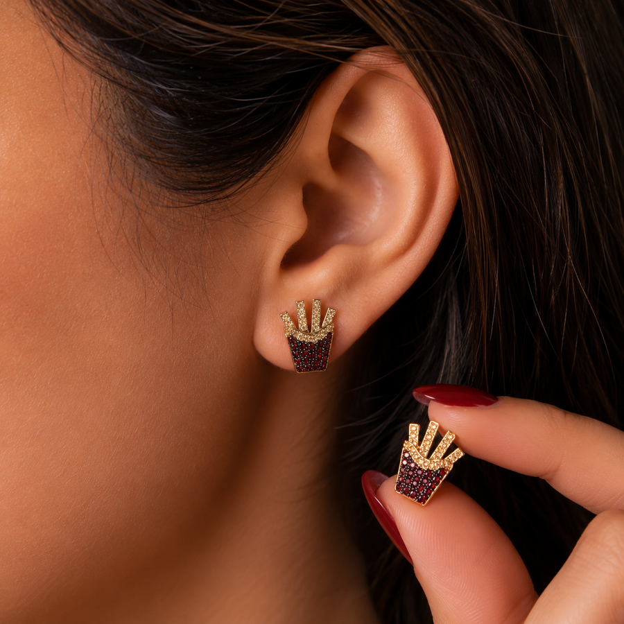 Fries Stud Earrings - Psylish