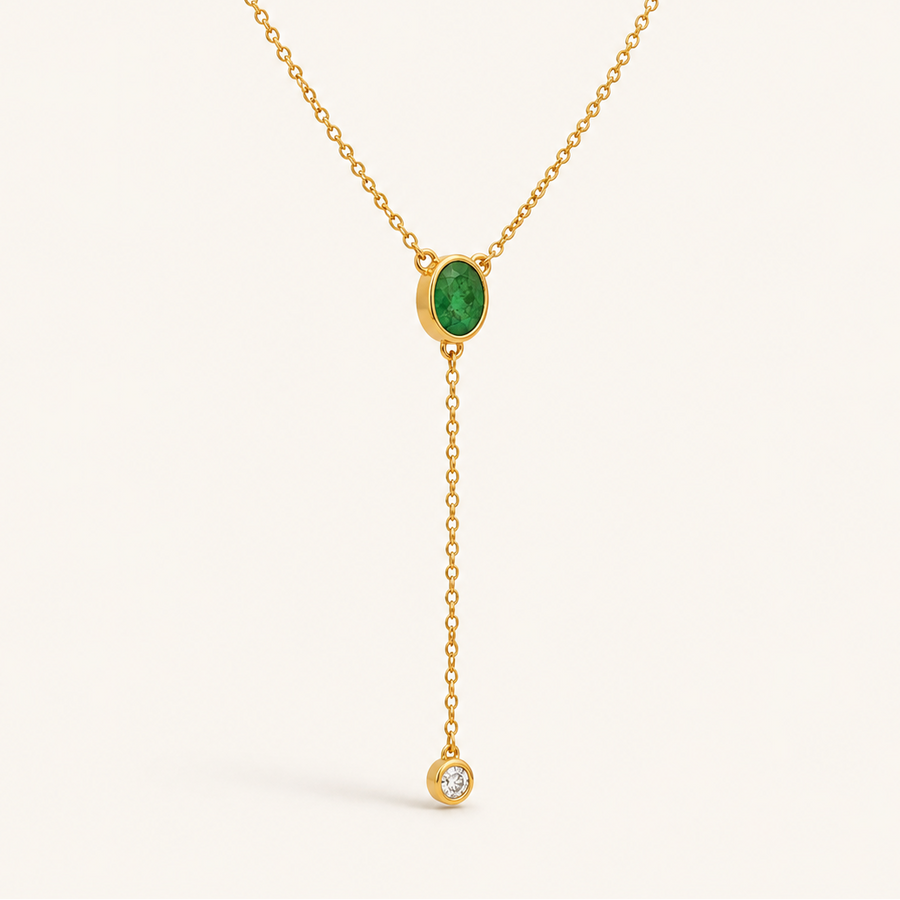 Gemma Emerald Necklace - Psylish