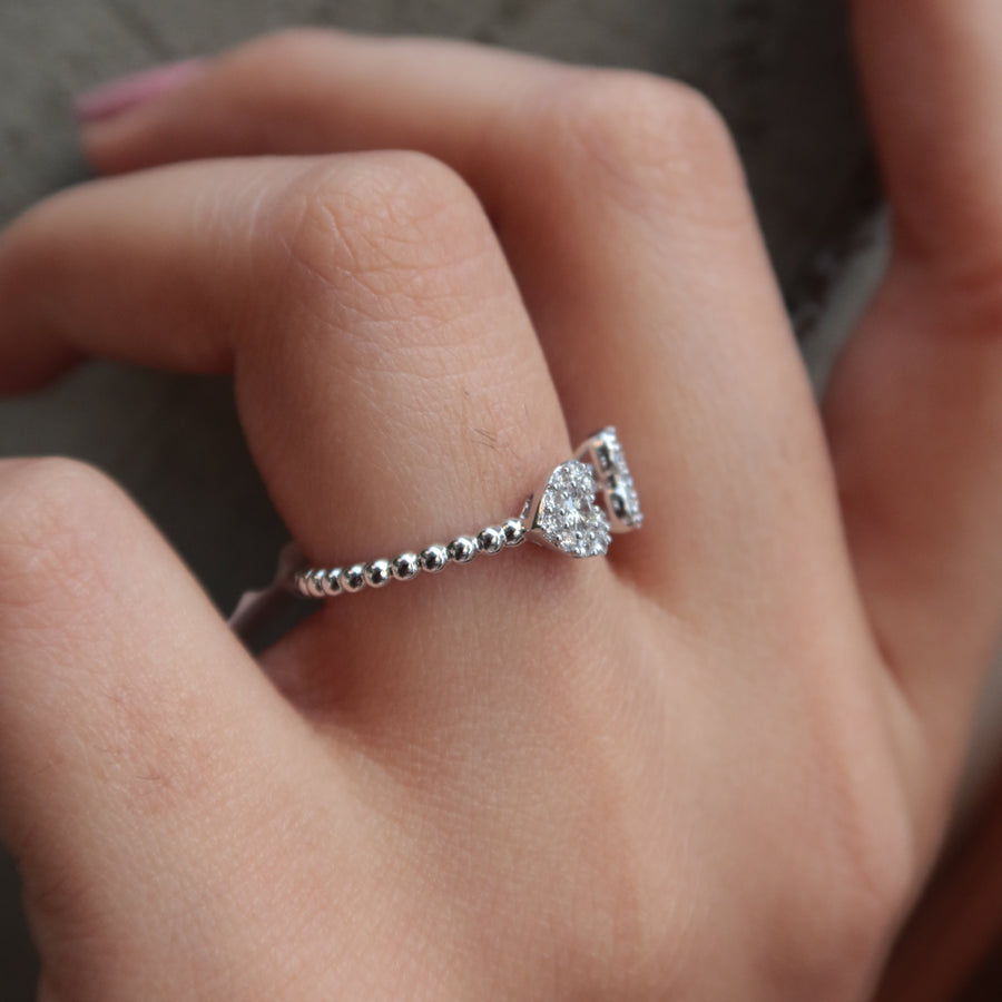 Heart Deux Diamond Ring - Psylish