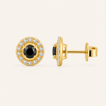 Sable Black Diamond Stud Earrings - Psylish