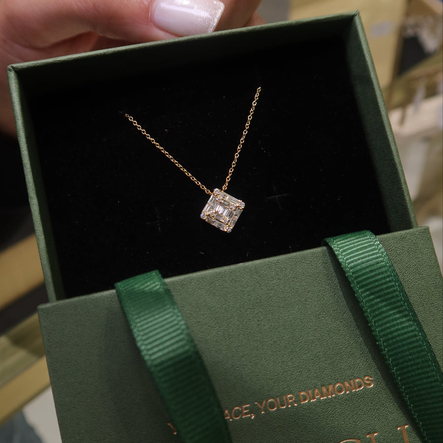 Princess Illusion Diamond Necklace - Psylish