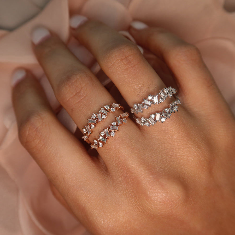 Double Baguette Diamond Ring - Psylish