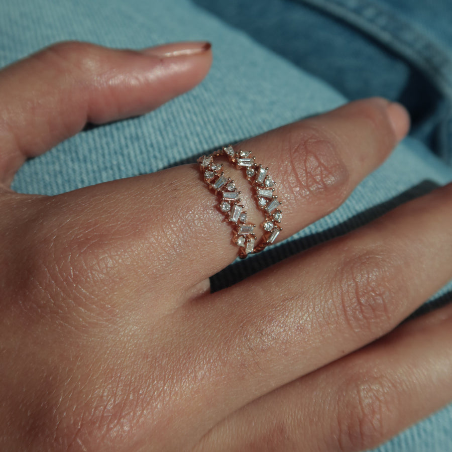 Double Baguette Diamond Ring - Psylish