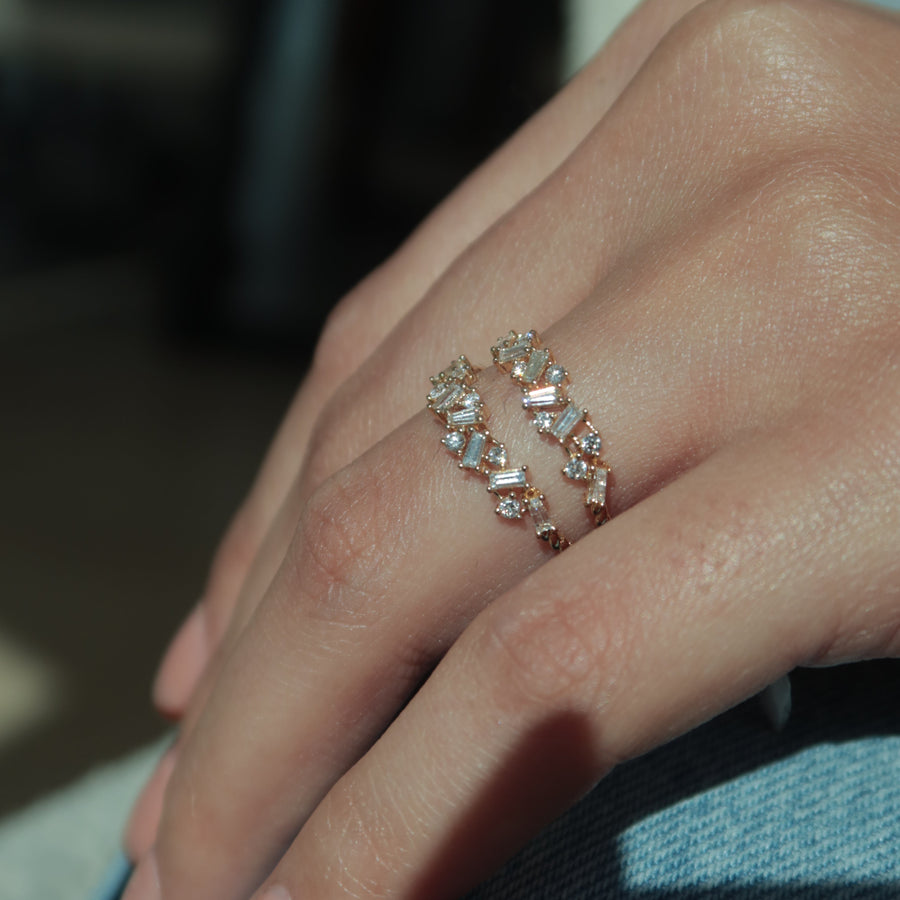 Double Baguette Diamond Ring - Psylish