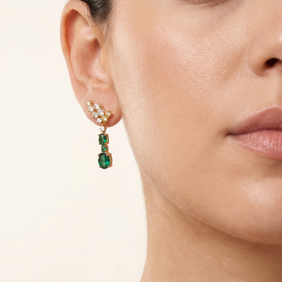 Jade Emerald Earrings - Psylish