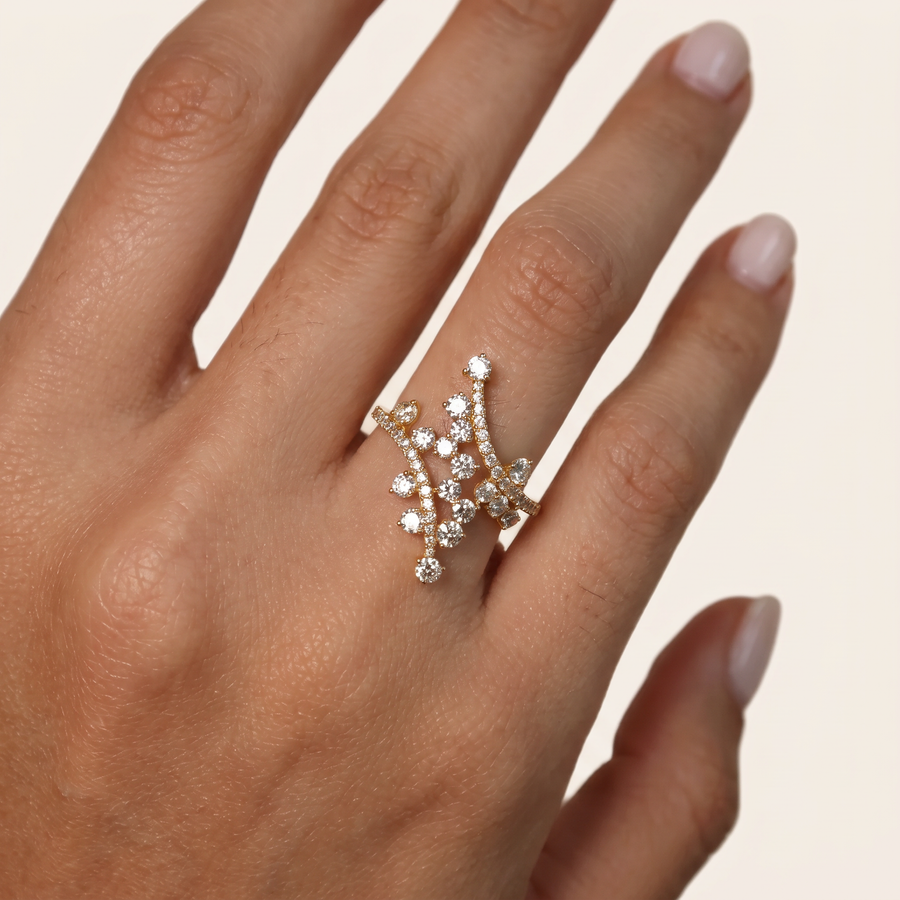 Leia Diamond Ring On Hand