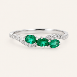 Leira Emerald Diamond Ring - Psylish