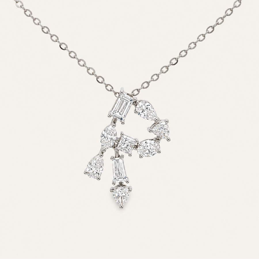 Bold Diamond Initial Necklace