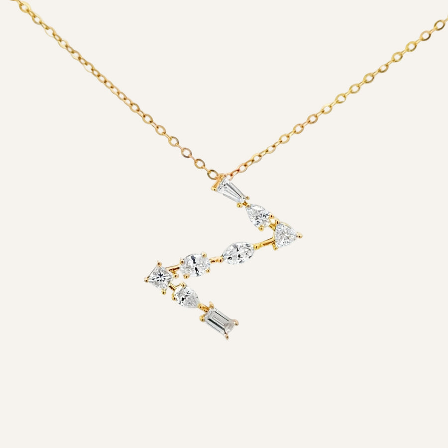 Bold Diamond Initial Necklace