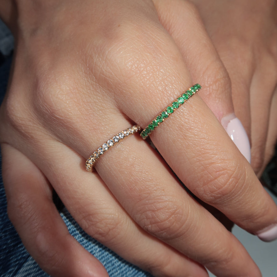 Lia White Sapphire Band Ring